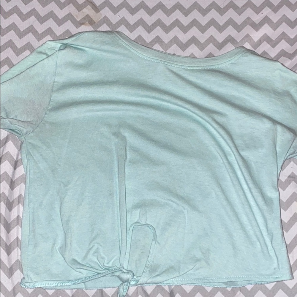 Mint Tie Crop Top